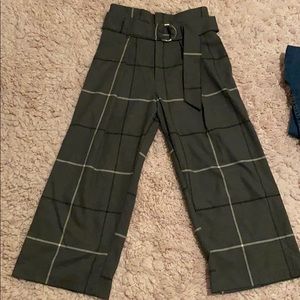 River Island Plaid wide leg pants
